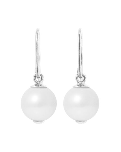 Boucles d'oreilles Argent Perles d'Eau Douce Lena blanc naturel