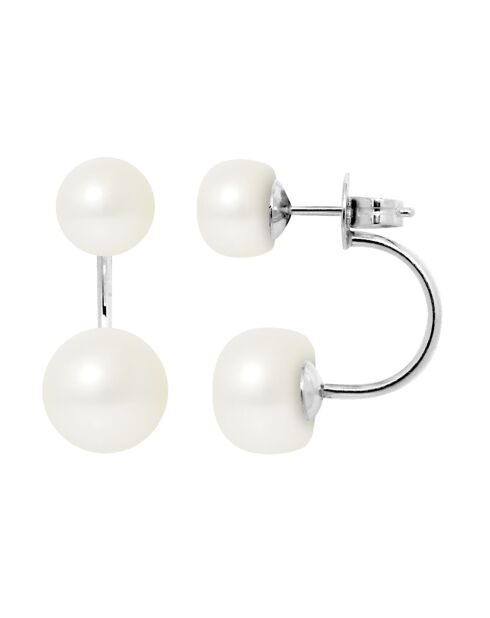 Boucles d'oreilles Marjolaine Argent Perles d'Eau Douce blanc naturel