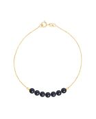 Bracelet Or Jaune Perles d'Eau Douce noires