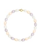 Bracelet Lin Or Jaune Perle d'Eau Douce pastel