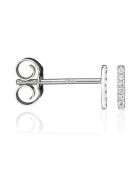 Boucles d'oreilles Precious barrette Diamants 0.03 ct or blanc