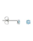 Boucles d'Oreilles Single Topazes 0.46 ct or blanc