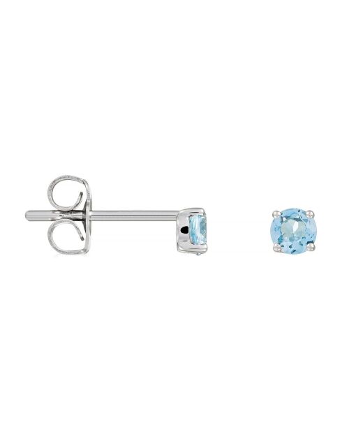 Boucles d'Oreilles Single Topazes 0.46 ct or blanc