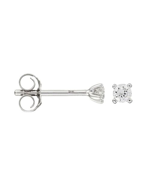 Boucles d'oreilles Single diamond Diamants 0.06 ct or blanc