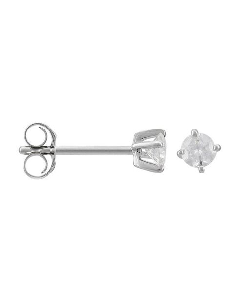 Boucles d'oreilles Single diamond Diamants 0.20 ct or blanc