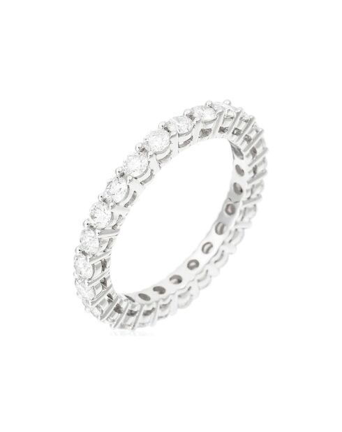 Bague Alliance Tour complet Forever Diamants 1.45 ct or blanc