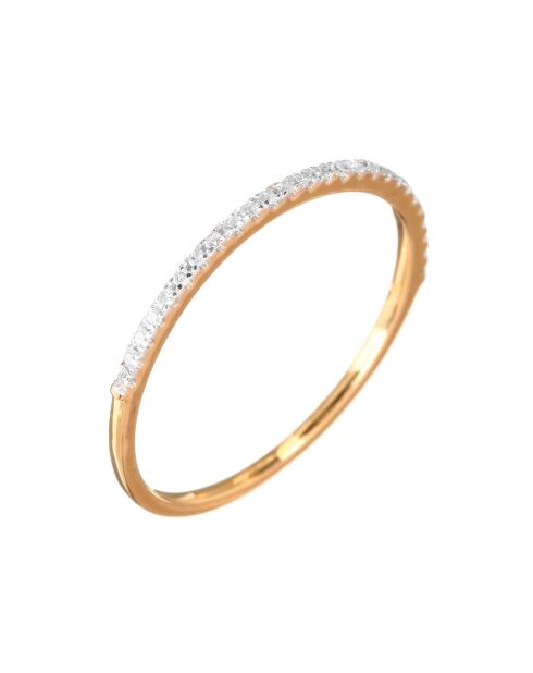 Bague Belle Alliance diamants 0,08 ct or jaune