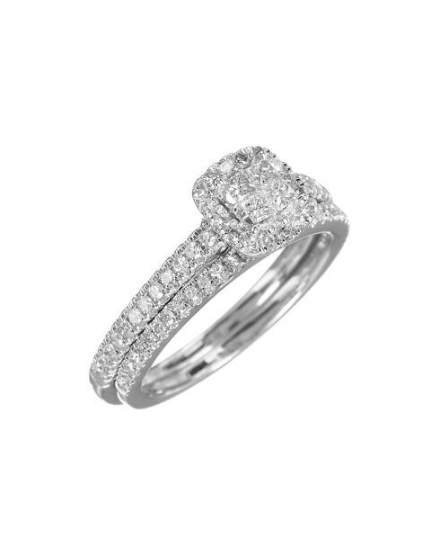 Brilliant Duo Diamantring 0,52 Karat Weißgold