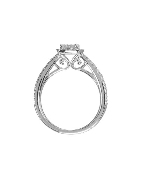 Brilliant Duo Diamantring 0,52 Karat Weißgold