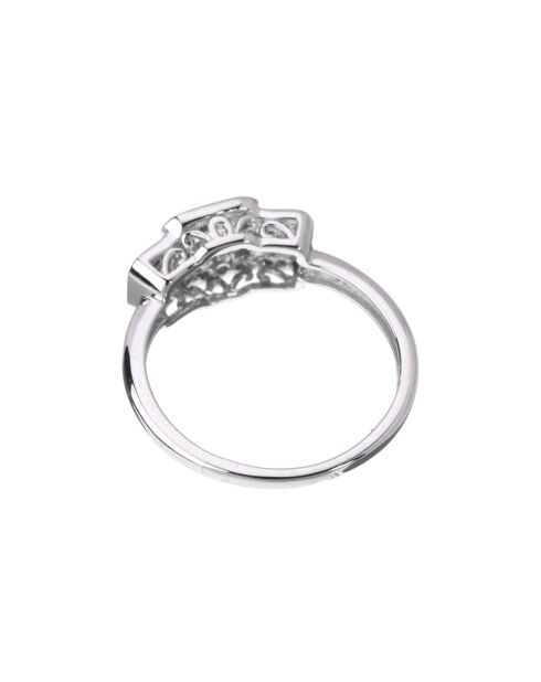 Anello con diamanti Les Princesses in oro bianco 0,33 ct