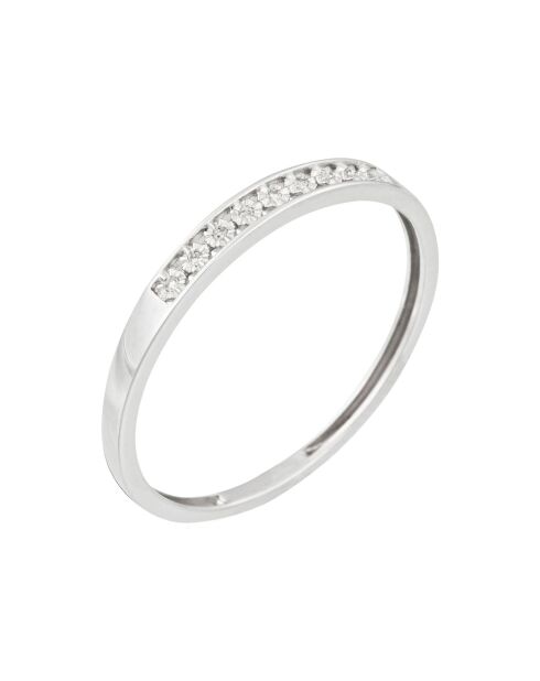 Bague Alliance Romantic love Diamants 0.02 ct or blanc