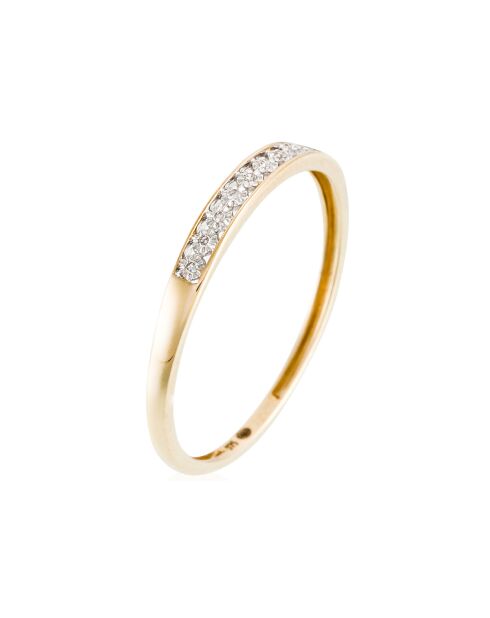 Bague Alliance Romantic love Diamants 0.02 ct or jaune