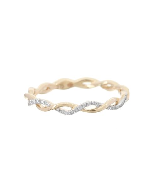 Bague Entortillement diamants 0.06 ct or jaune
