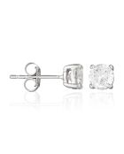 Enkele diamanten oorbellen met 1 karaat witgouden diamant