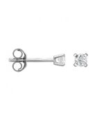 Boucles d'oreilles Ma Puce Diamants 0.10 ct or blanc