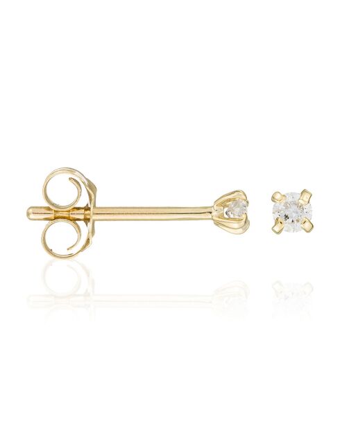 Boucles d'oreilles Single diamond Diamants 0.06 ct or jaune