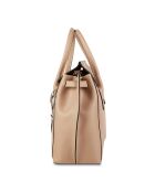 Borsa a mano Jane in pelle beige - 36x35x24 cm