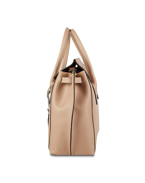 Borsa a mano Jane in pelle beige - 36x35x24 cm