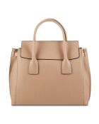 Borsa a mano Jane in pelle beige - 36x35x24 cm
