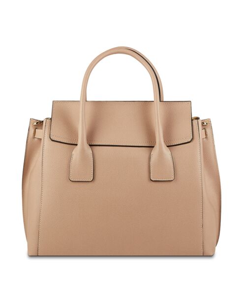 Borsa a mano Jane in pelle beige - 36x35x24 cm