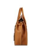 Jane camel leren handtas - 36x35x24 cm