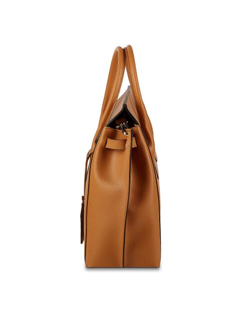 Sac à main en Cuir Jane camel - 36x35x24 cm
