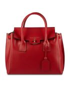 Sac à main en Cuir Jane rouge - 36x35x24 cm