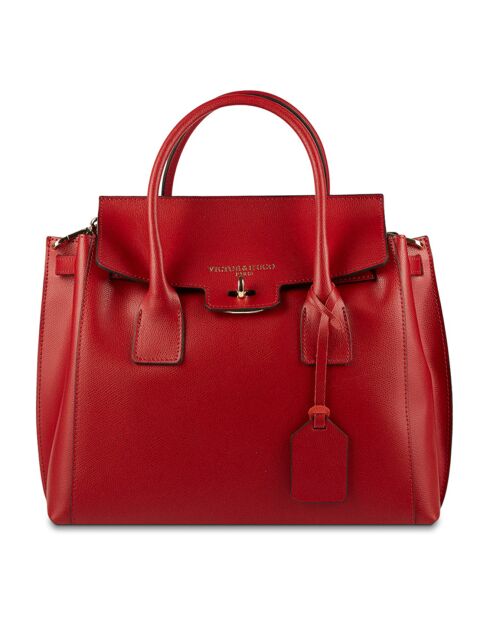 Sac à main en Cuir Jane rouge - 36x35x24 cm