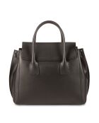 Jane zwarte leren handtas - 36x35x24 cm