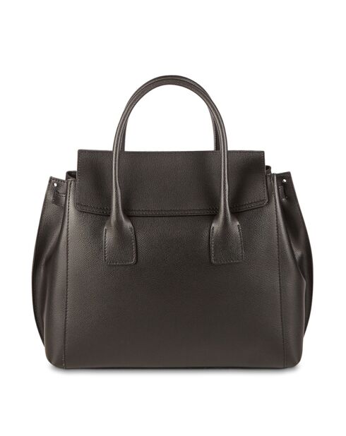 Jane zwarte leren handtas - 36x35x24 cm