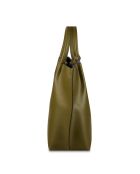 Bolso de piel de lava caqui - 32x32x10 cm