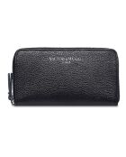 Kaya zwarte leren portemonnee - 19,5x10,5 cm