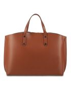 Bolso y funda Livel de piel marrón - 45x12x31 cm