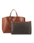 Bolso y funda Livel de piel marrón - 45x12x31 cm