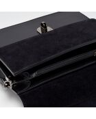 Eric schwarze Lederhandtasche - 28x19x19 cm