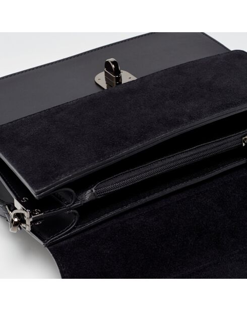 Eric schwarze Lederhandtasche - 28x19x19 cm