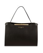 Vecy schwarze Lederhandtasche - 26x13x3 cm