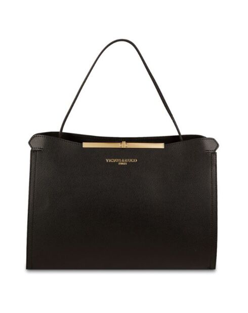 Vecy schwarze Lederhandtasche - 26x13x3 cm