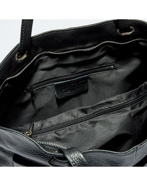 Sac cabas en Cuir Ly noir - 40x29.5x11 cm