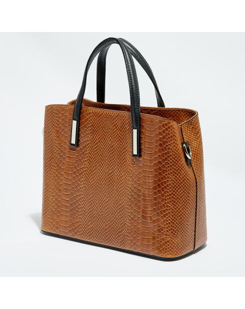 Braune Rafa Lederhandtasche - 32x25x13,5 cm