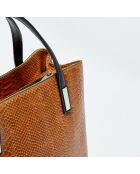 Braune Rafa Lederhandtasche - 32x25x13,5 cm