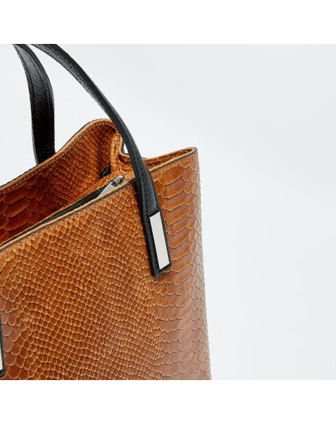 Braune Rafa Lederhandtasche - 32x25x13,5 cm