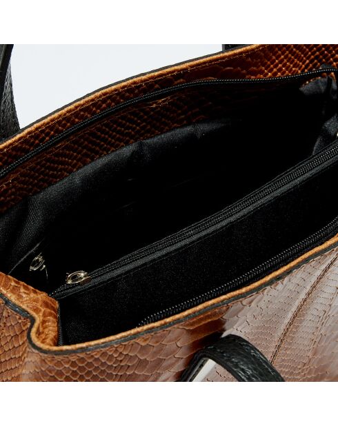 Braune Rafa Lederhandtasche - 32x25x13,5 cm