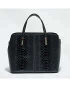 Schwarze Rafa Lederhandtasche - 32x25x13,5 cm
