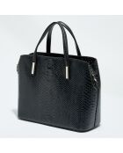 Schwarze Rafa Lederhandtasche - 32x25x13,5 cm