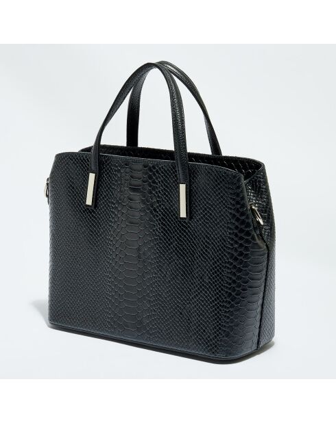 Bolso de mano de piel Rafa negro - 32x25x13,5 cm