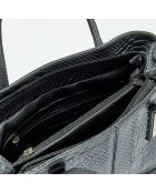 Schwarze Rafa Lederhandtasche - 32x25x13,5 cm