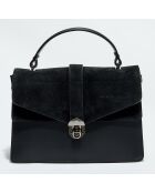 Eric schwarze Lederhandtasche - 28x19x19 cm