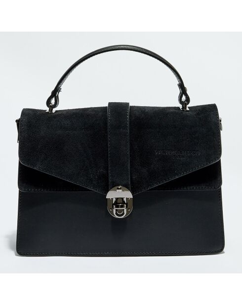 Eric schwarze Lederhandtasche - 28x19x19 cm