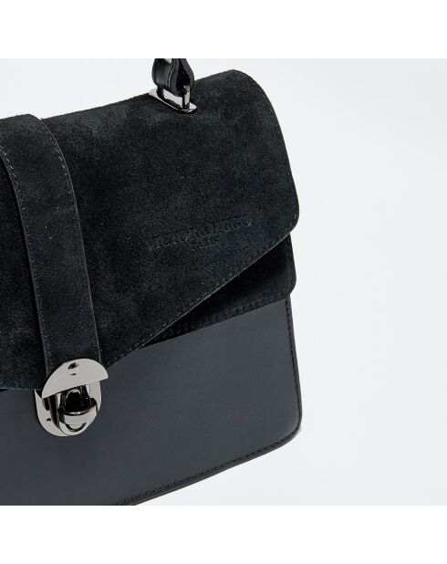 Eric schwarze Lederhandtasche - 28x19x19 cm